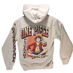 One Piece Luffy Peace Sign Hoodie Size Small (No Hoodie String)
